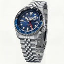 Ocean Blue GMT Automatic Steel Watch