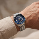 Ocean Blue GMT Automatic Steel Watch