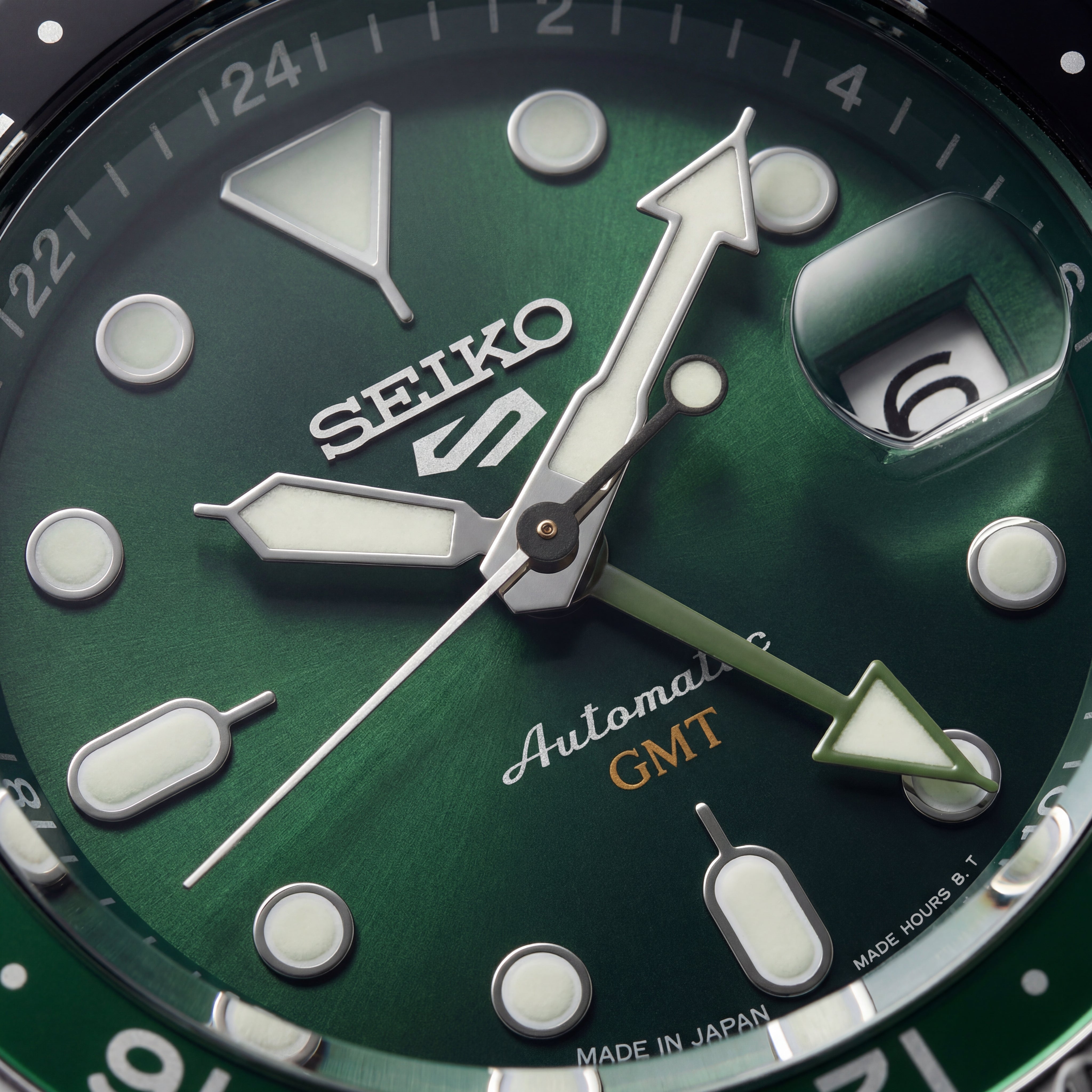 Emerald Green GMT Automatic Steel Watch