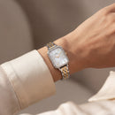 Pearl Two-Tone Rectangle Watch – Gold & Silver Radiance Edition