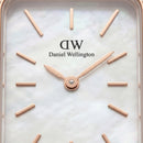 Pearl Rectangle Crystal Watch – Rose Gold Elegance Edition