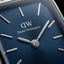 Midnight Blue Rectangle Crystal Watch – Silver Luxe Edition