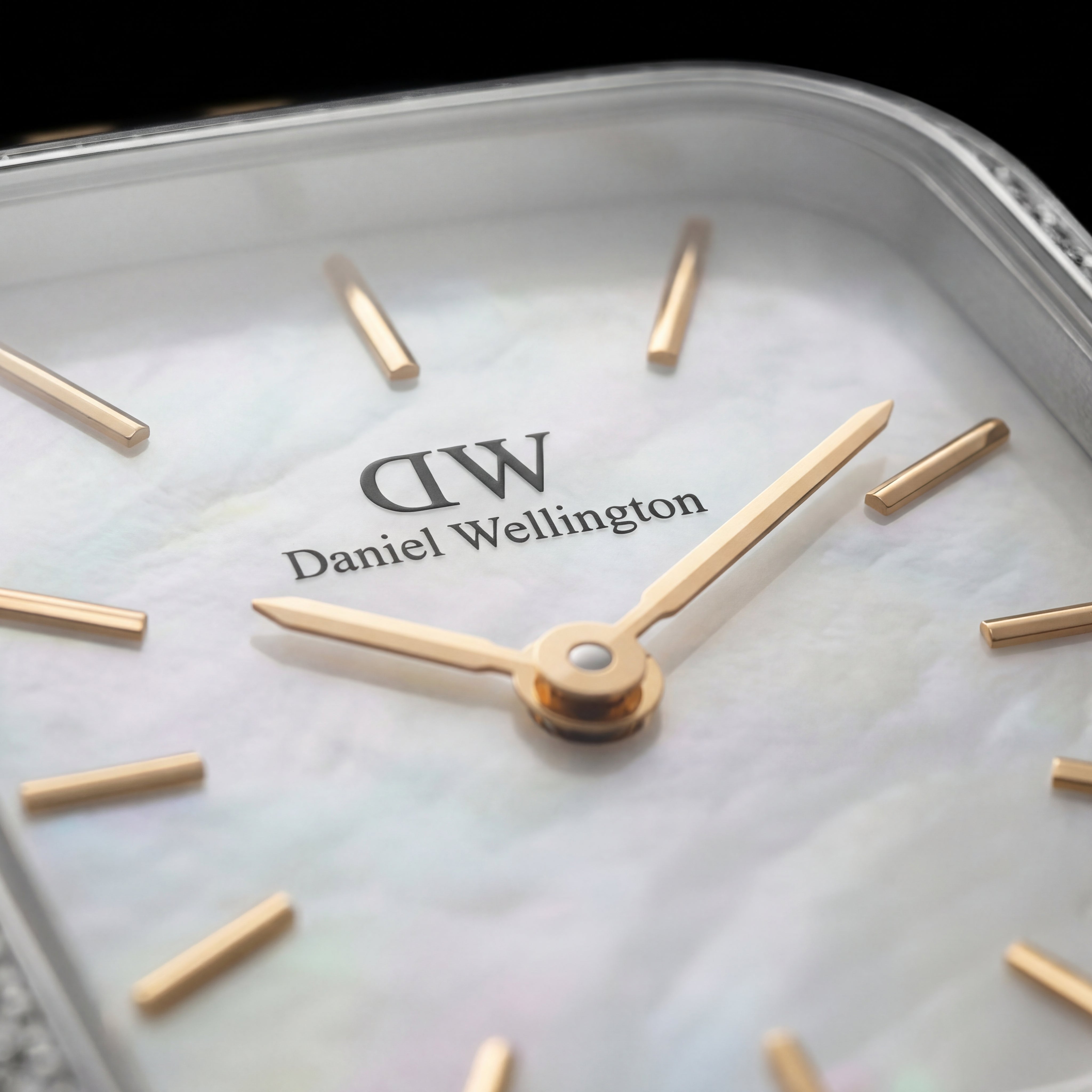 Pearl Two-Tone Rectangle Watch – Gold & Silver Radiance Edition