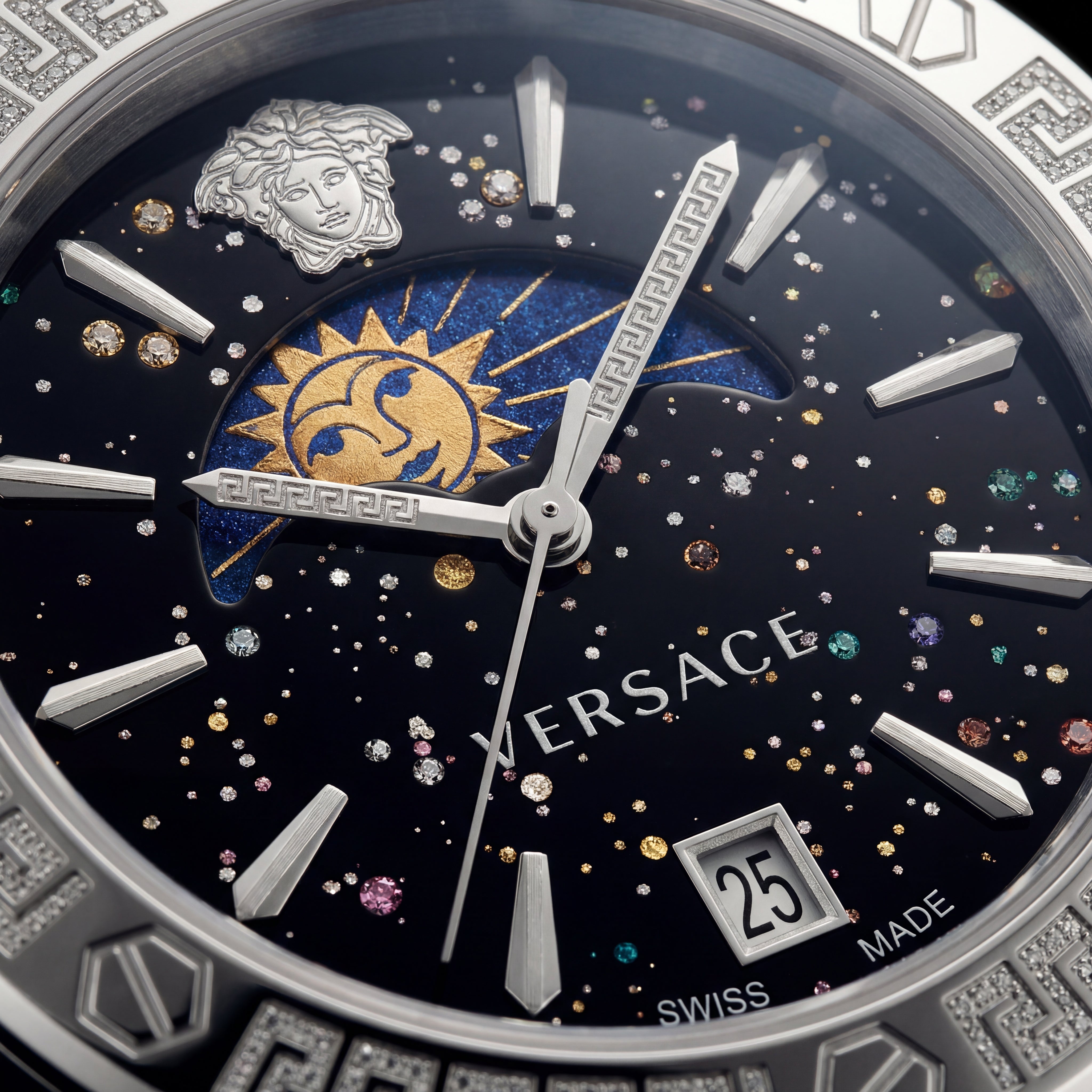 Medusa Midnight Celestial Watch – Signature Steel Edition