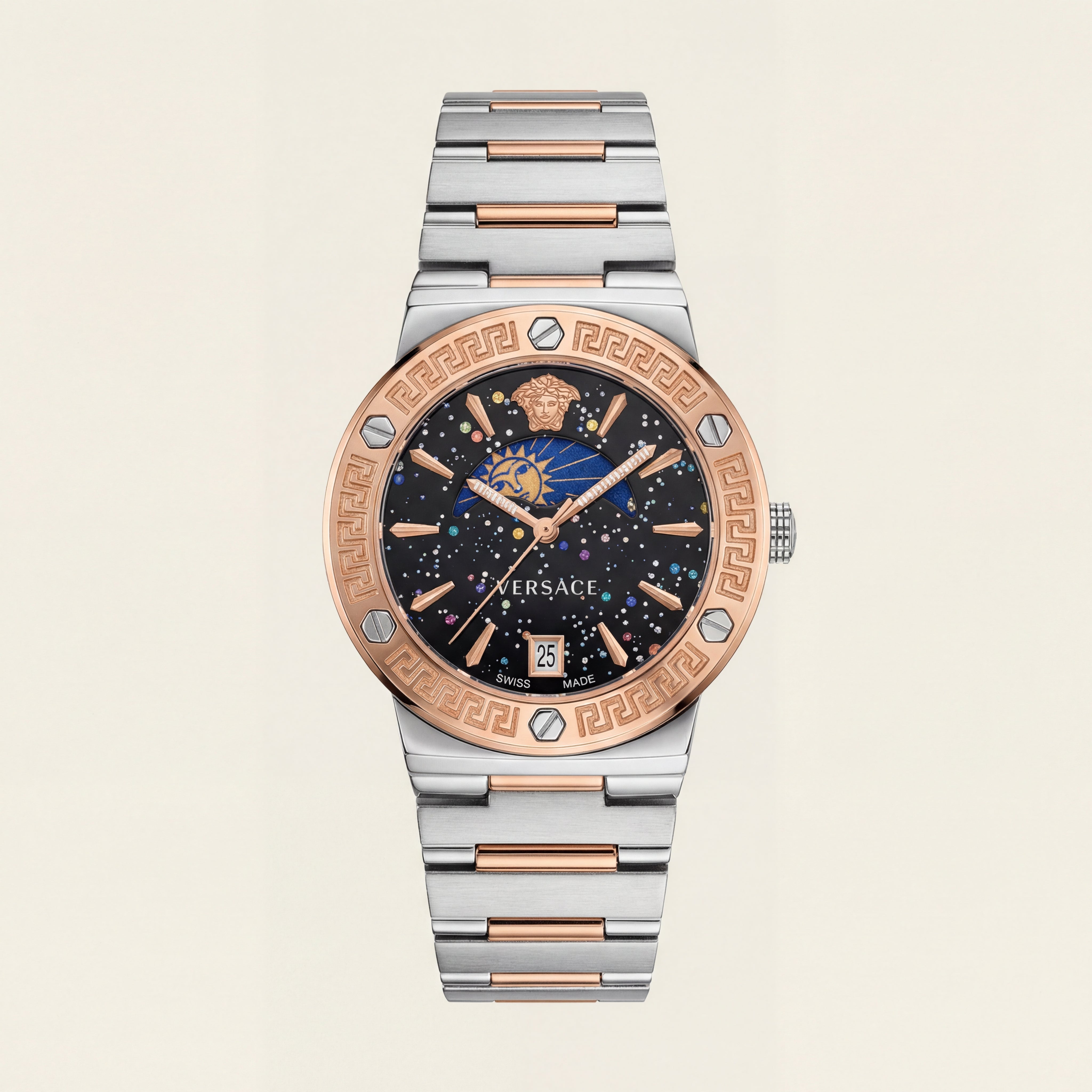 Medusa Midnight Two-Tone Watch – Rose Steel Signature Edition