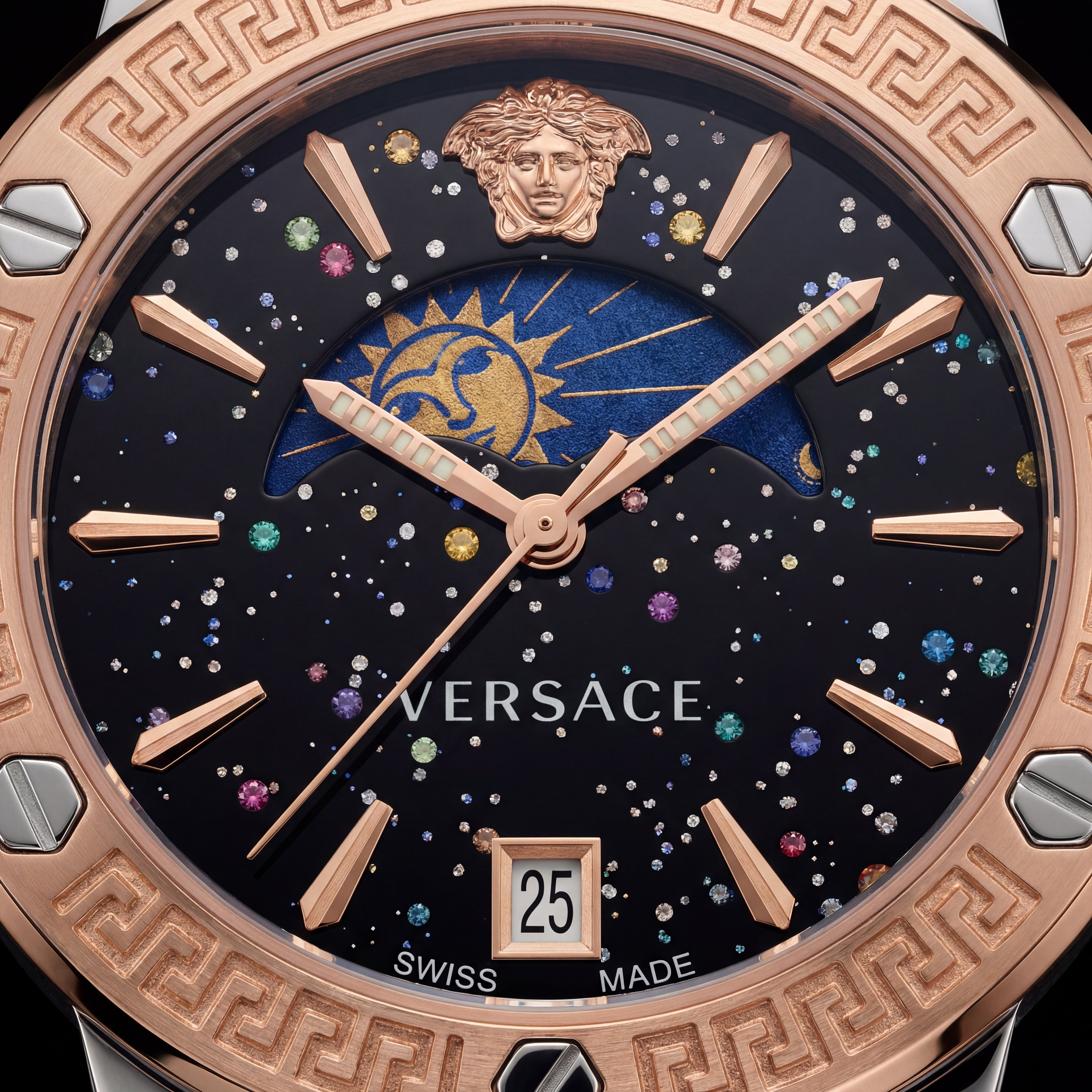 Medusa Midnight Two-Tone Watch – Rose Steel Signature Edition