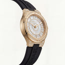 Crystal Halo Gold Sport Watch – Black Strap Signature Edition