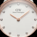 Crystal Two-Tone Elegance Watch – Rose Silver Minimal Edition