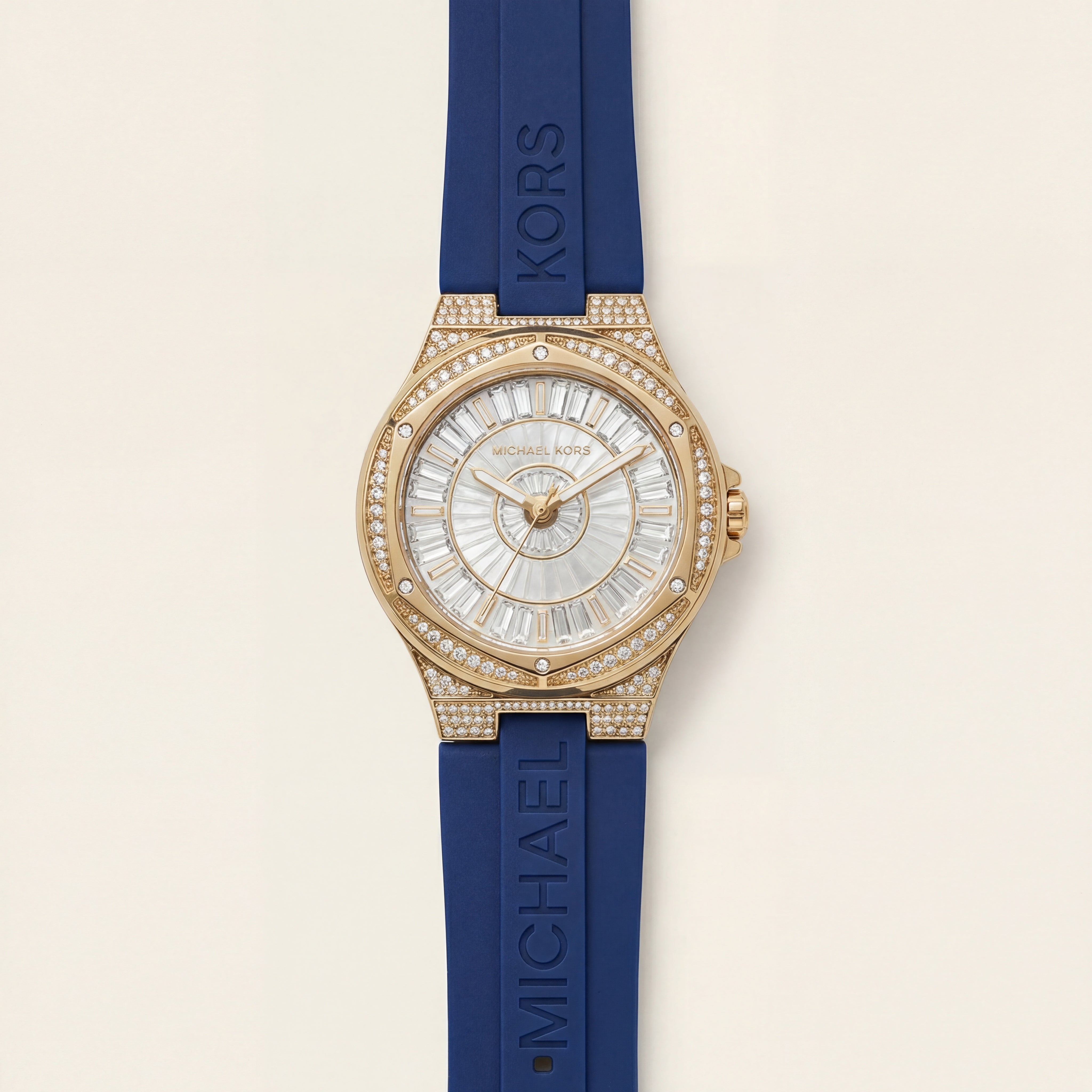 Crystal Halo Gold Sport Watch – Black Strap Signature Edition