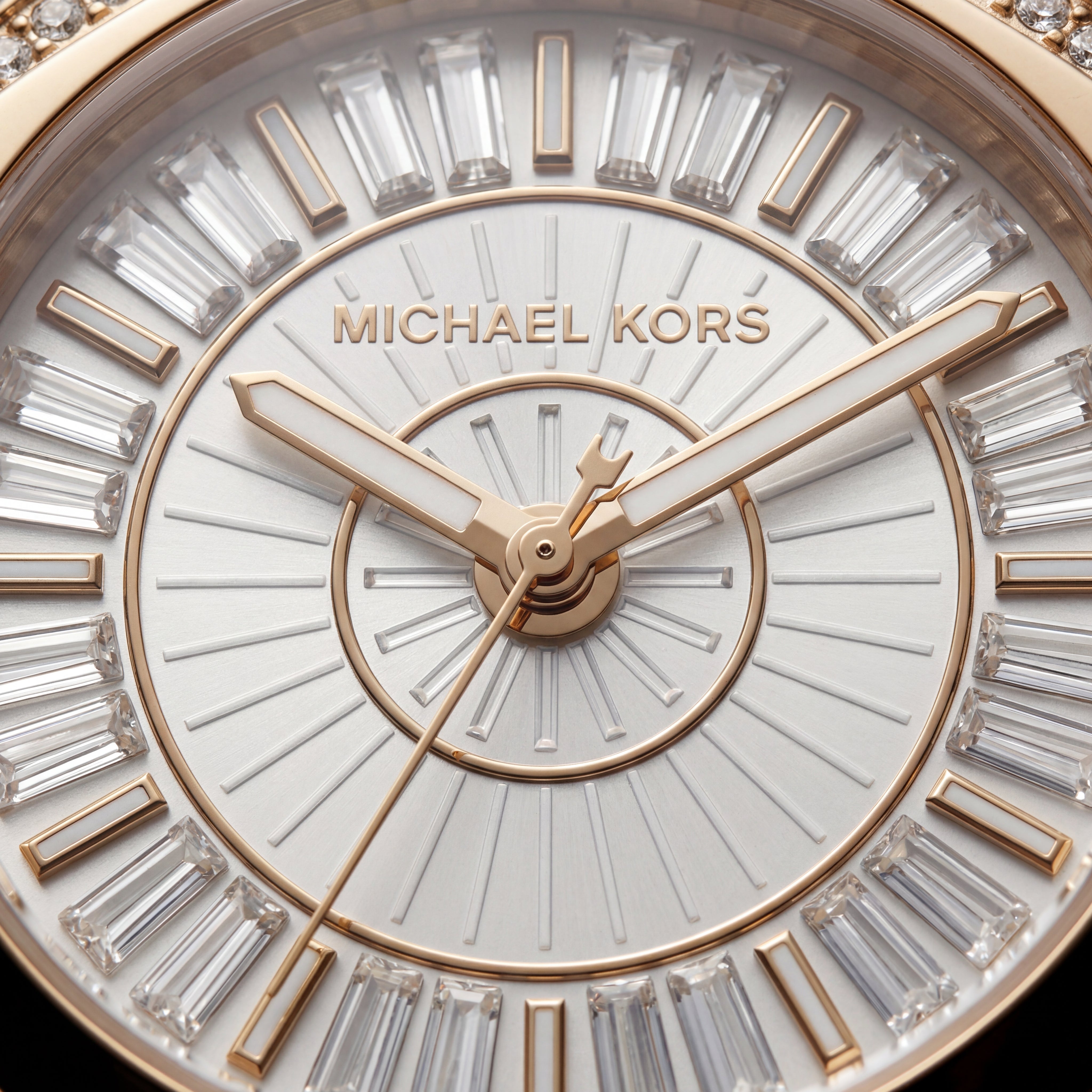 Crystal Halo Gold Sport Watch – White Signature Strap Edition