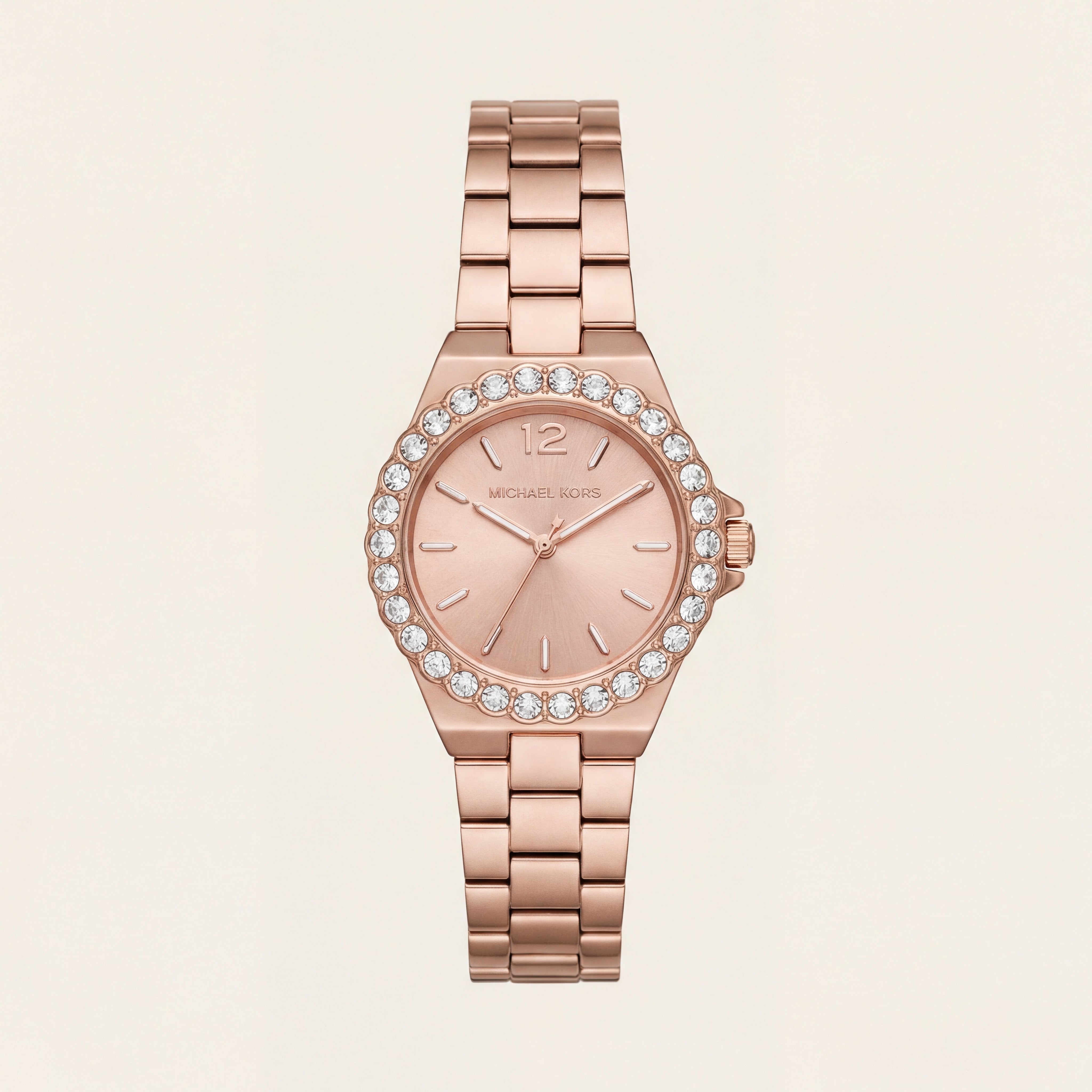 Rose Gold Crystal Bezel Watch – Blush Radiance Edition