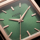 Rose Gold Square Watch – Emerald Minimal Luxe Edition
