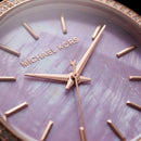 Blush Pearl Crystal Watch – Rose Gold Elegance Edition