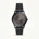 Black Steel Charcoal Dial Classic Quartz Watch