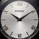 Black Steel Silver Dial Classic Quartz Watch