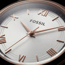 Two-Tone Rose Gold Silver Dial Classic Quartz Watch
