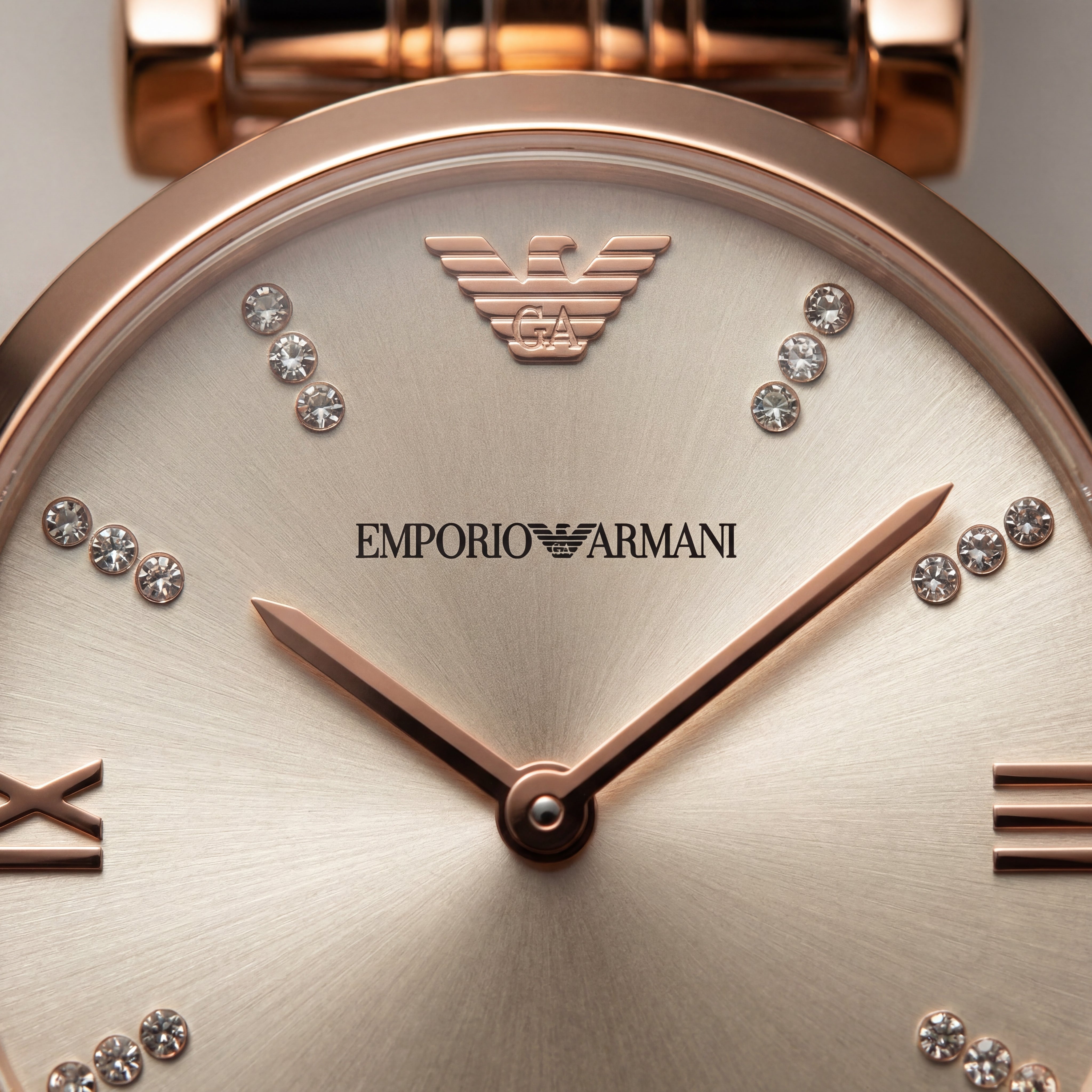 Two-Tone Rose Gold & Silver Crystal Accent Dial Luxury Bracelet Watch – Women