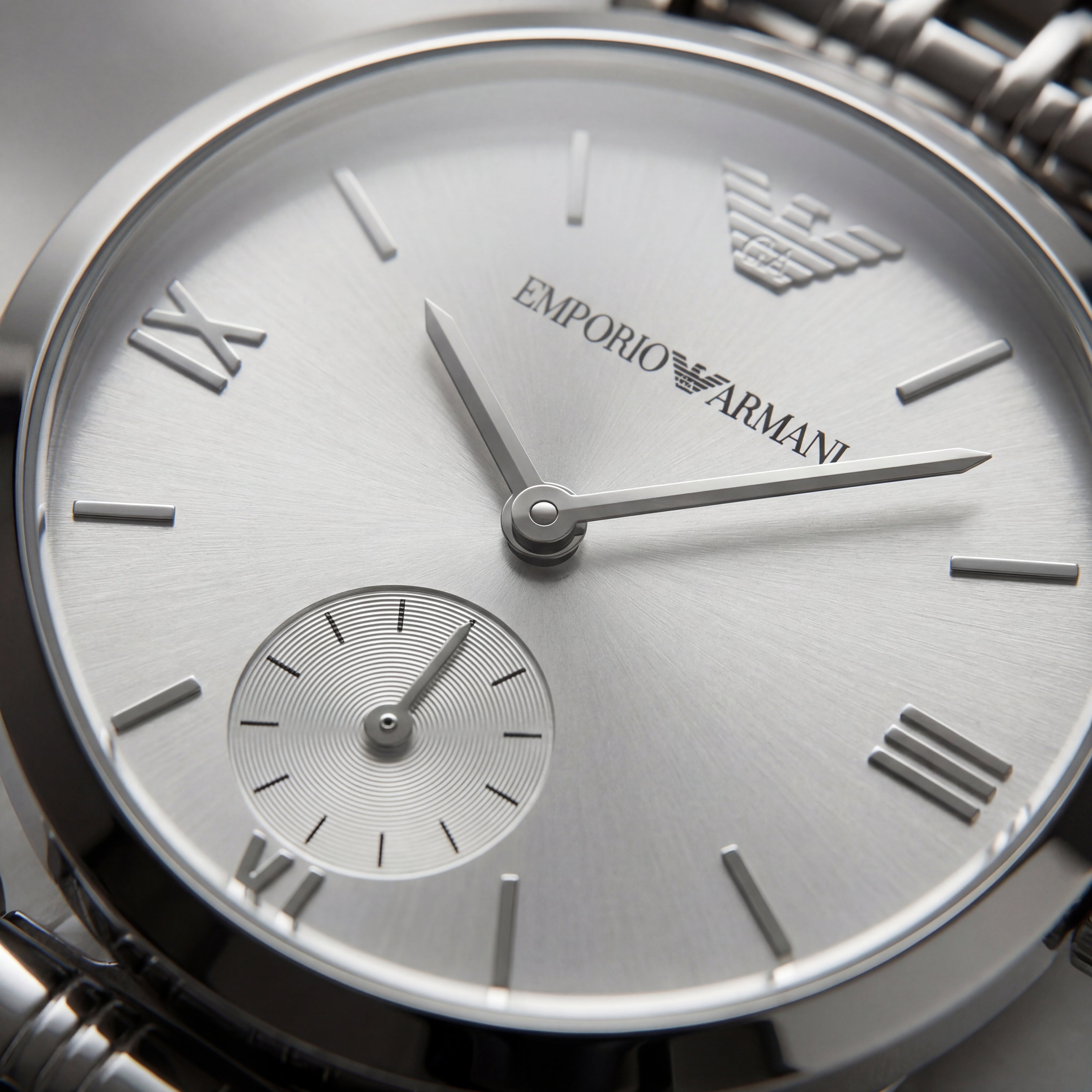 Stainless Steel Silver Sunray Dial Sub-Second Minimalist Luxury Bracelet Watch – Women