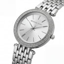 Stainless Steel Crystal Bezel Silver Sunray Dial Luxury Bracelet Watch – Women