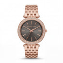 Rose Gold Crystal Bezel Brown Sunray Dial Luxury Bracelet Watch – Women