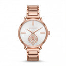 Rose Gold Stainless Steel Crystal Sub-Dial Minimal Luxury Bracelet Watch – Women