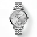 Stainless Steel Silver Sunray Dial Sub-Second Minimalist Luxury Bracelet Watch – Women
