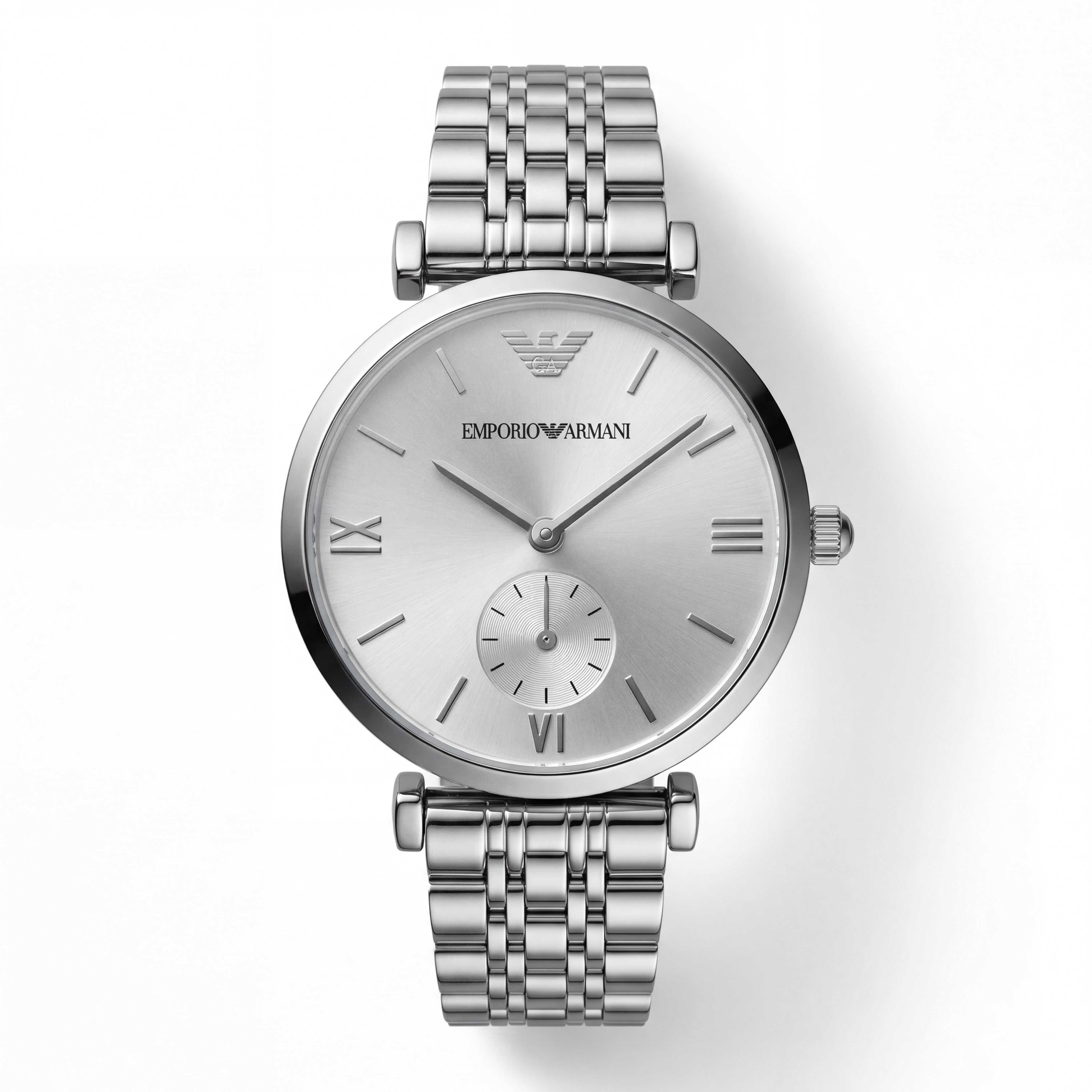 Stainless Steel Silver Sunray Dial Sub-Second Minimalist Luxury Bracelet Watch – Women