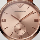 Rose Gold Sunray Dial Sub-Second Minimalist Luxury Bracelet Watch – Women