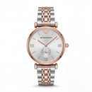 Two-Tone Steel & Rose Gold Silver Dial Sub-Second Elegant Bracelet Watch – Women