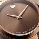 Rose Gold Minimalist Brown Sunray Dial Luxury Bracelet Watch – Women