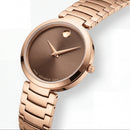 Rose Gold Minimalist Brown Sunray Dial Luxury Bracelet Watch – Women