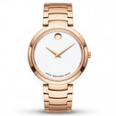 Rose Gold Minimalist White Dial Luxury Bracelet Watch – Women