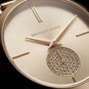 Full Gold-Tone Minimal Crystal Subdial Classic Bracelet Watch