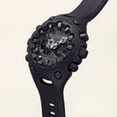 Matte Black Shock-Resistant Hybrid Sports Watch
