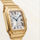 Golden Sunray Square Automatic Roman Dial Steel Watch