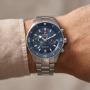 Ocean Blue Diver Chronograph Automatic Steel Watch