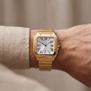 Golden Sunray Square Automatic Roman Dial Steel Watch