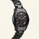 Midnight Black Rose-Gold Chronograph Ceramic Watch