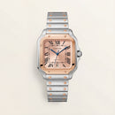 Champagne Gold Square Roman Dial Steel Watch