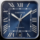 Midnight Blue Square Automatic Roman Dial Steel Watch