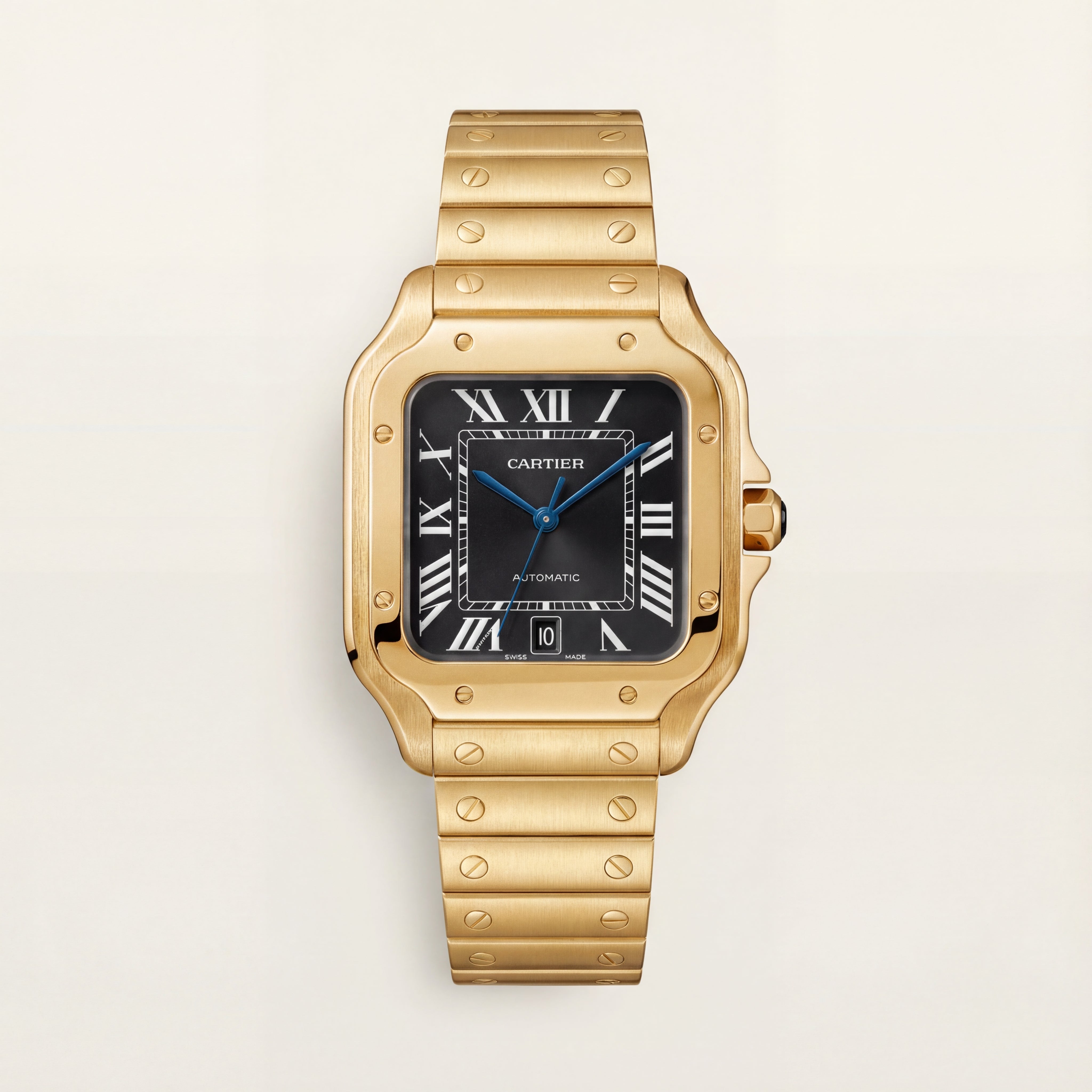 Royal Gold Square Automatic Roman Dial Steel Watch