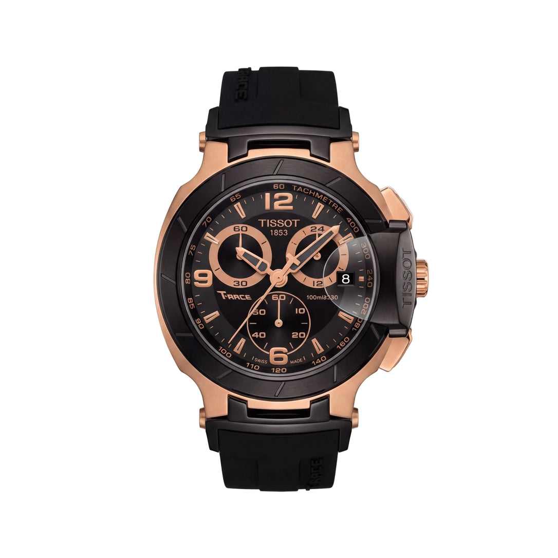 Elite Rose Gold Black Racing Chronograph Men’s Watch
