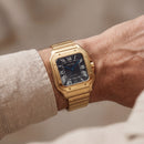 Royal Gold Square Automatic Roman Dial Steel Watch