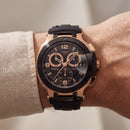 Elite Rose Gold Black Racing Chronograph Men’s Watch