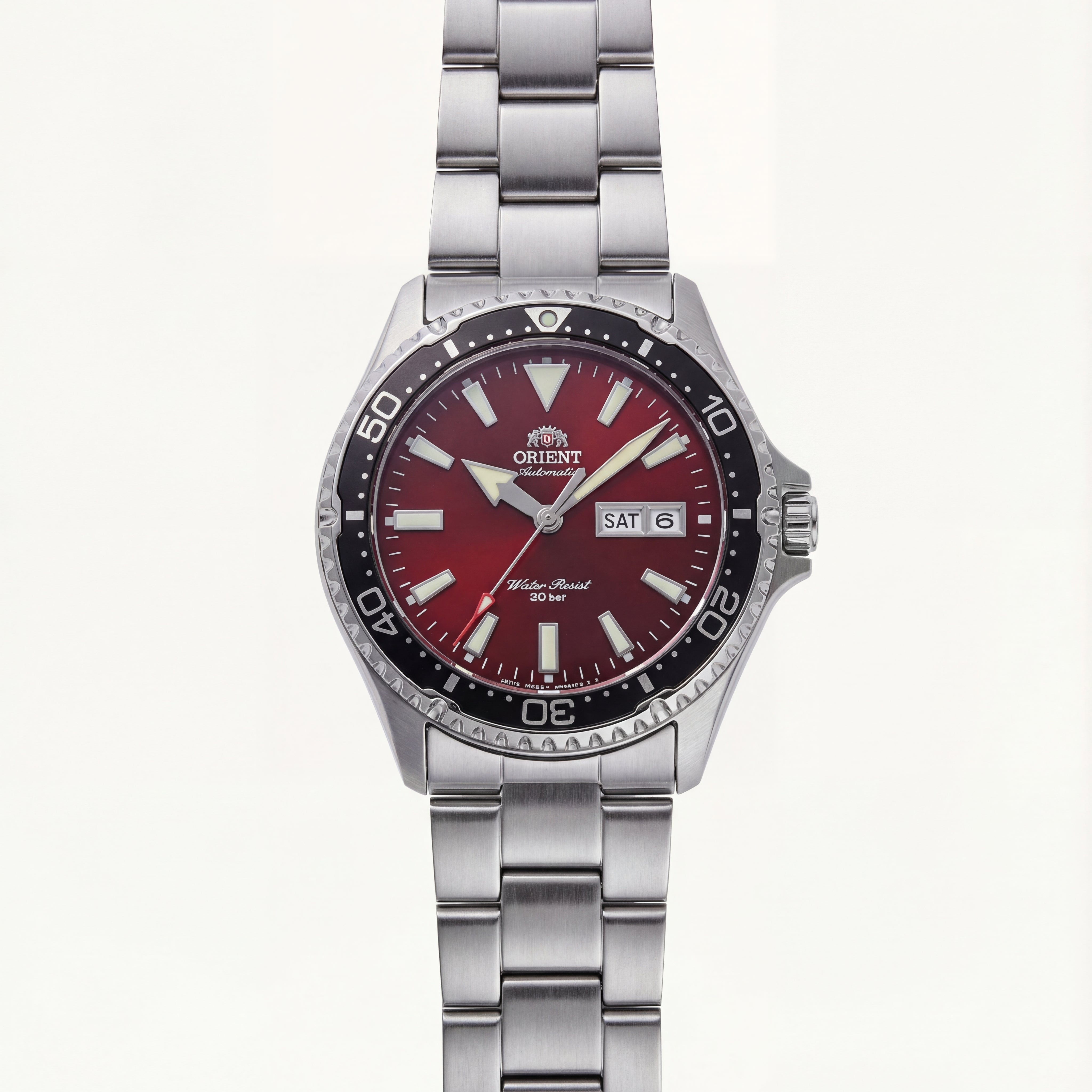 Crimson Red Diver Automatic Stainless Steel Watch
