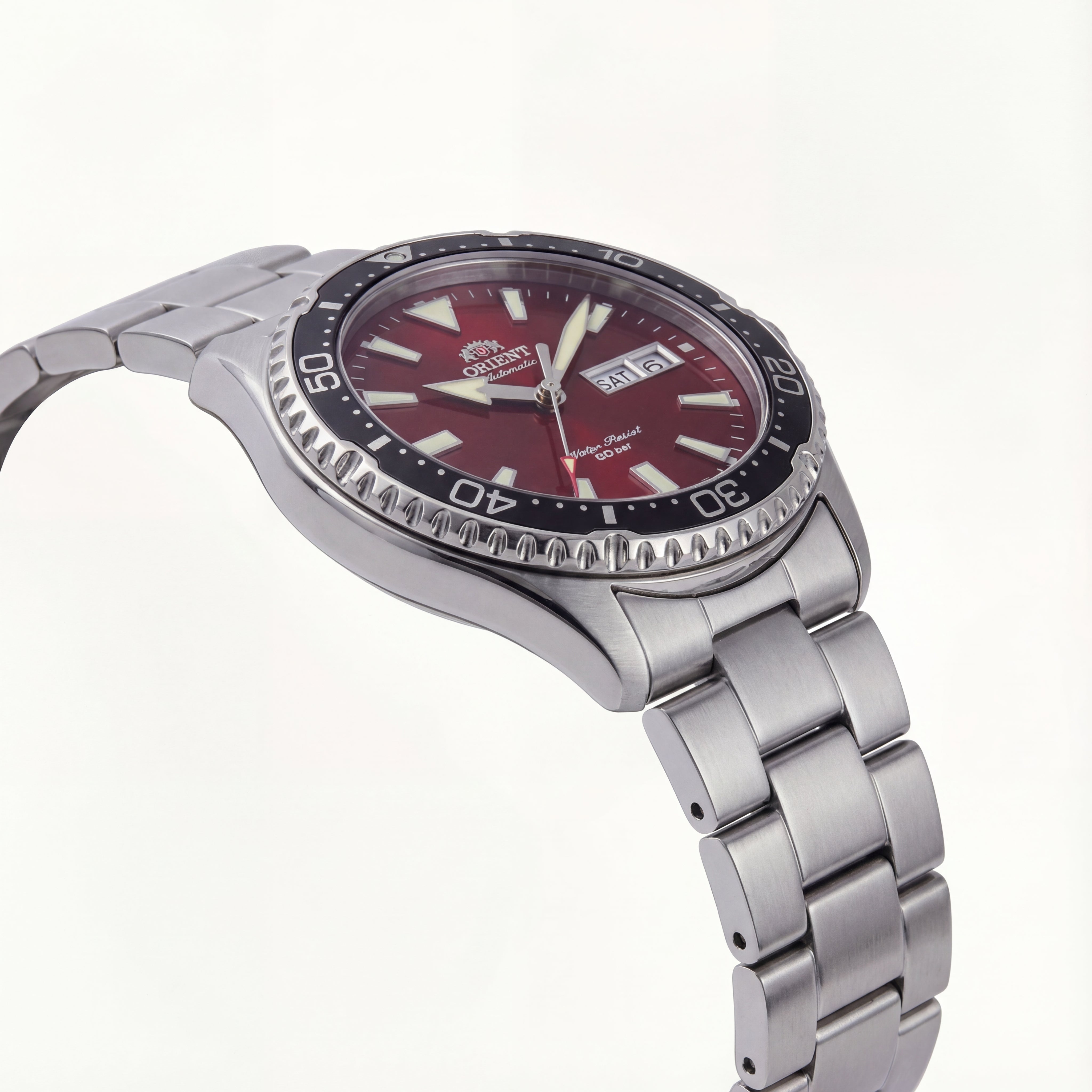 Crimson Red Diver Automatic Stainless Steel Watch