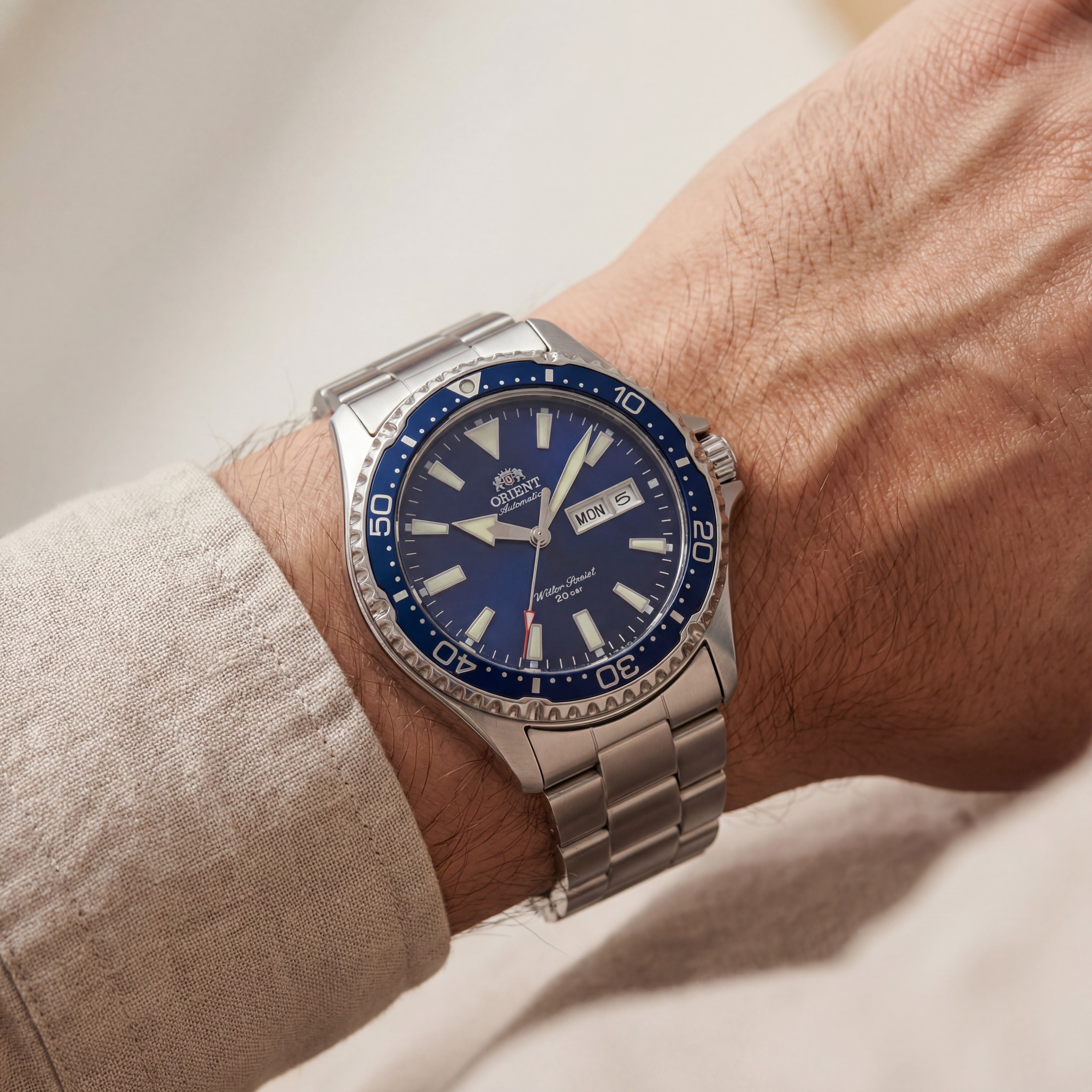 Deep Blue Diver Automatic Stainless Steel Watch