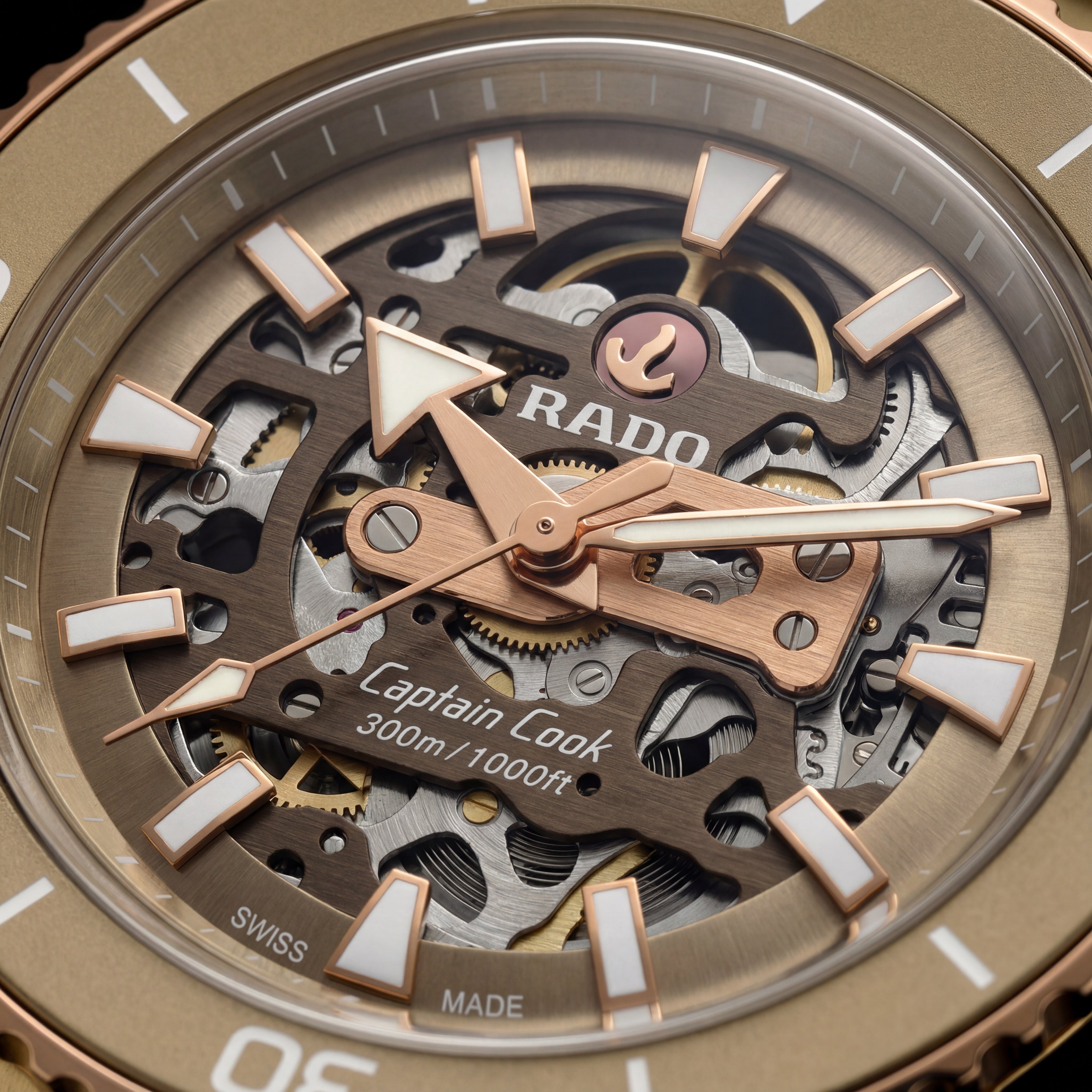 Royal Gold Skeleton Diver Automatic Stainless Steel Watch
