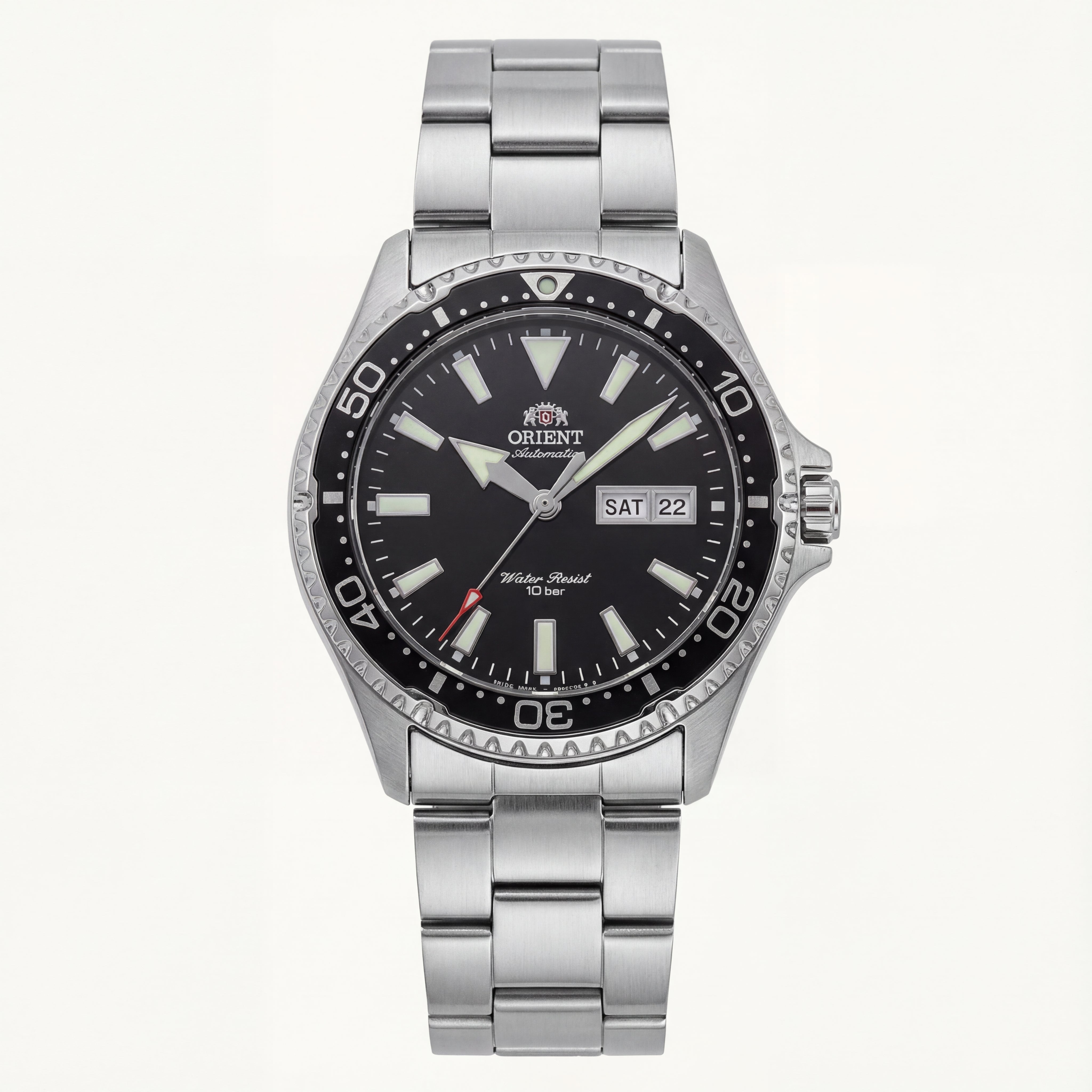 Ocean Black Diver Automatic Stainless Steel Watch