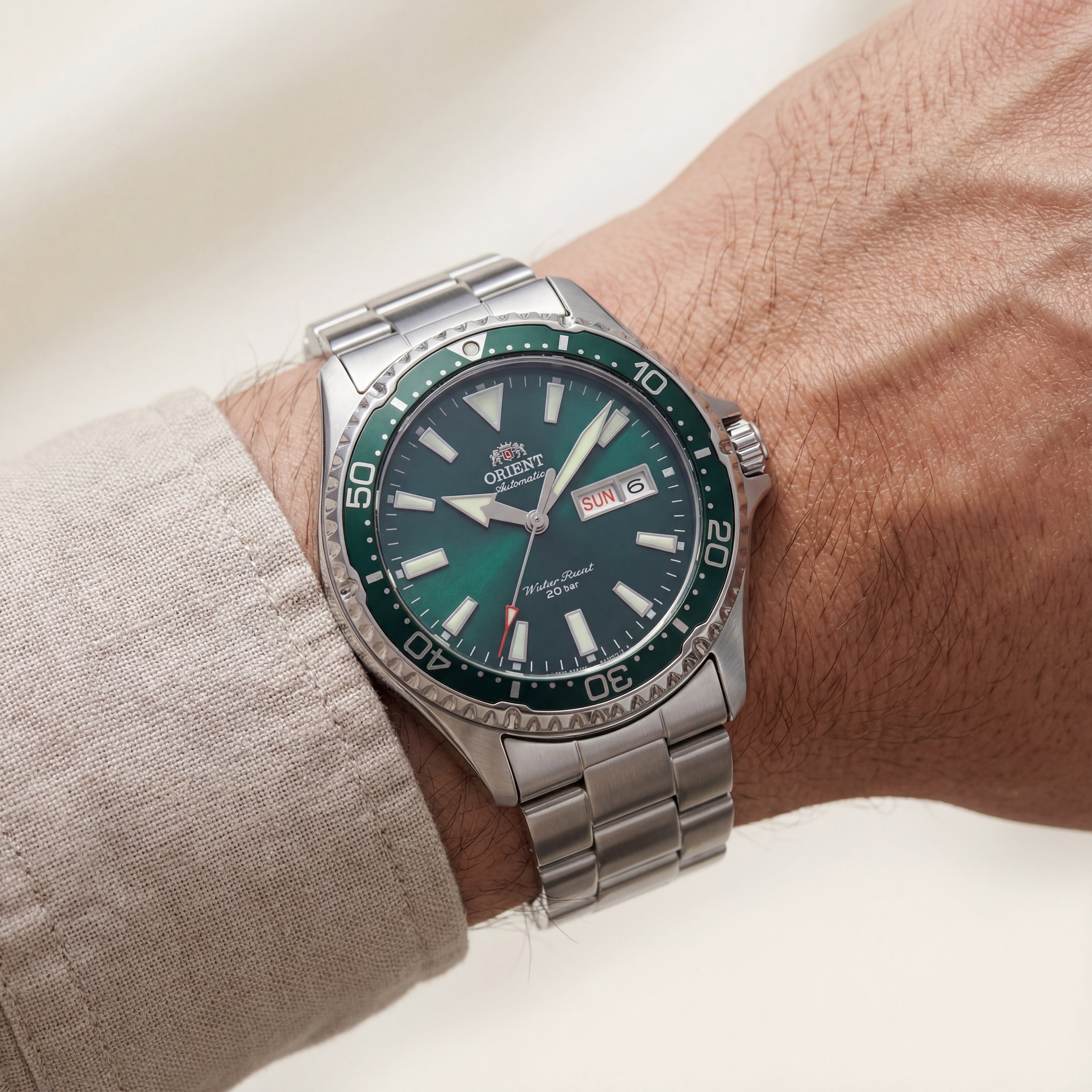 Emerald Green Diver Automatic Stainless Steel Watch